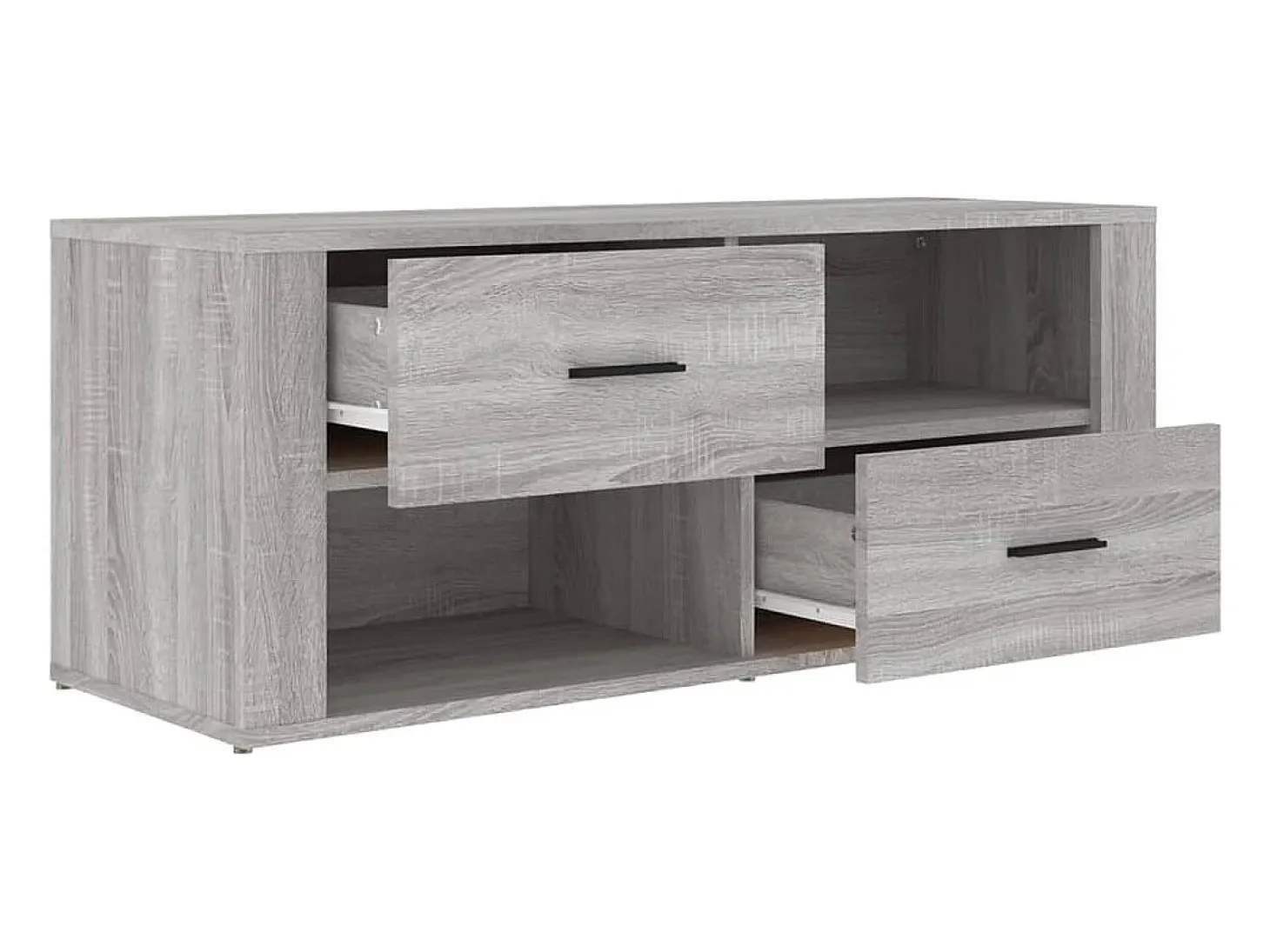 Mueble de TV madera contrachapada gris Sonoma 100x35x40 cm