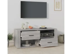 Mueble de TV madera contrachapada gris Sonoma 100x35x40 cm