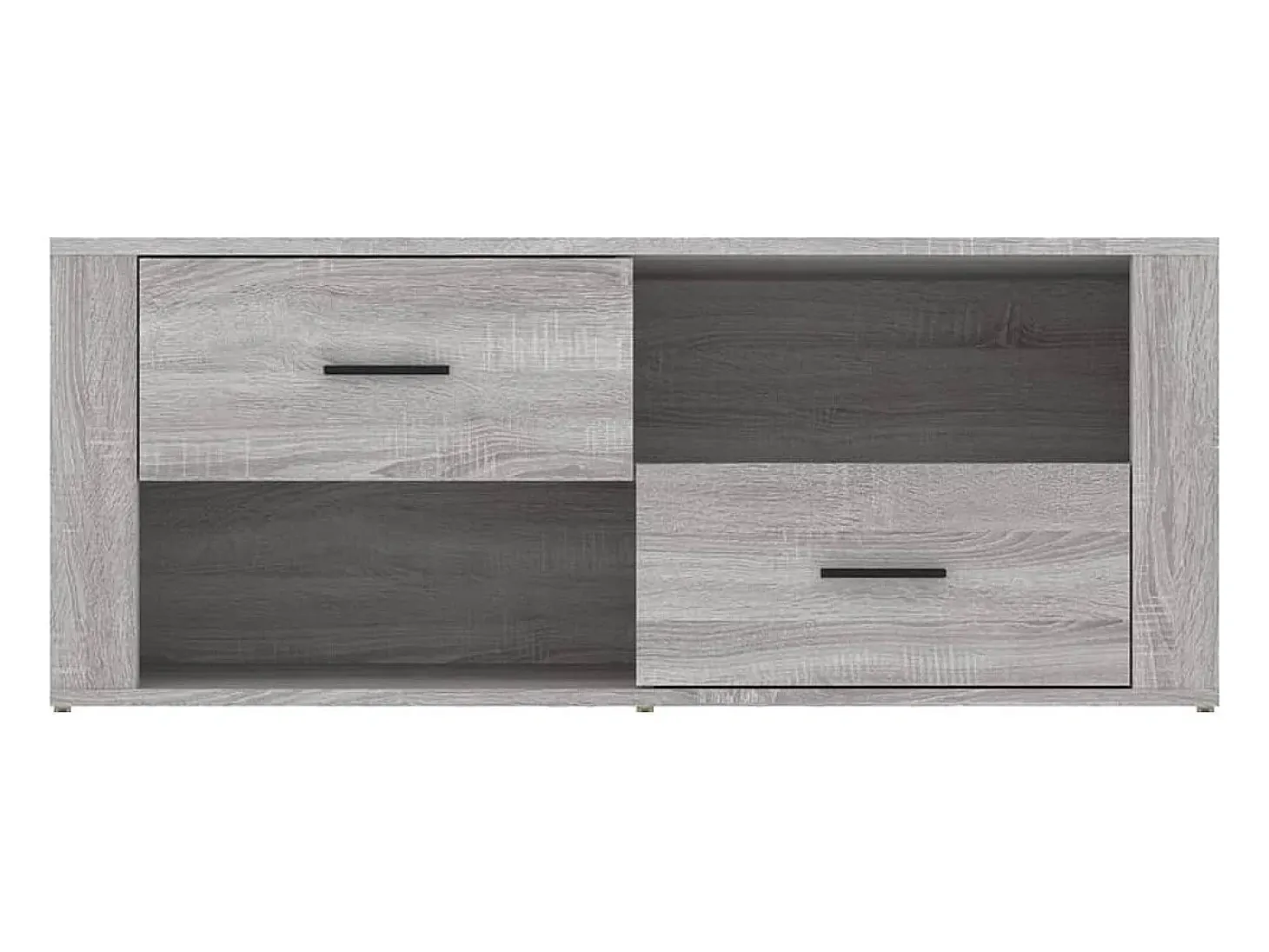 Mueble de TV madera contrachapada gris Sonoma 100x35x40 cm