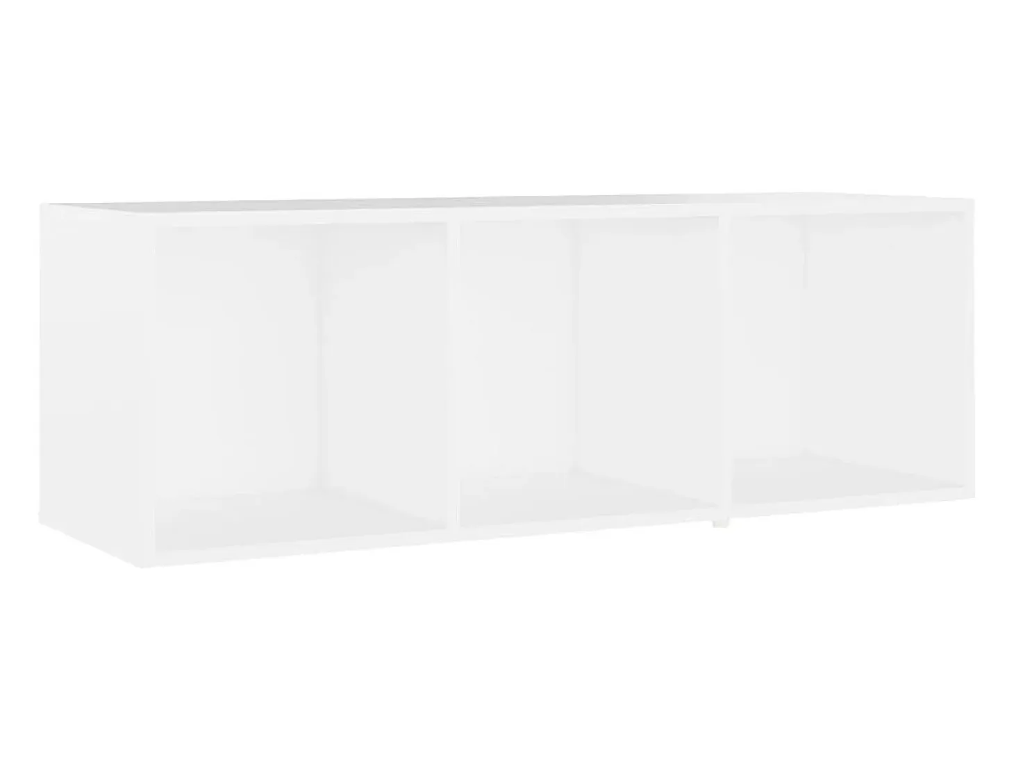 Mueble de TV madera contrachapada blanco 107x35x37 cm