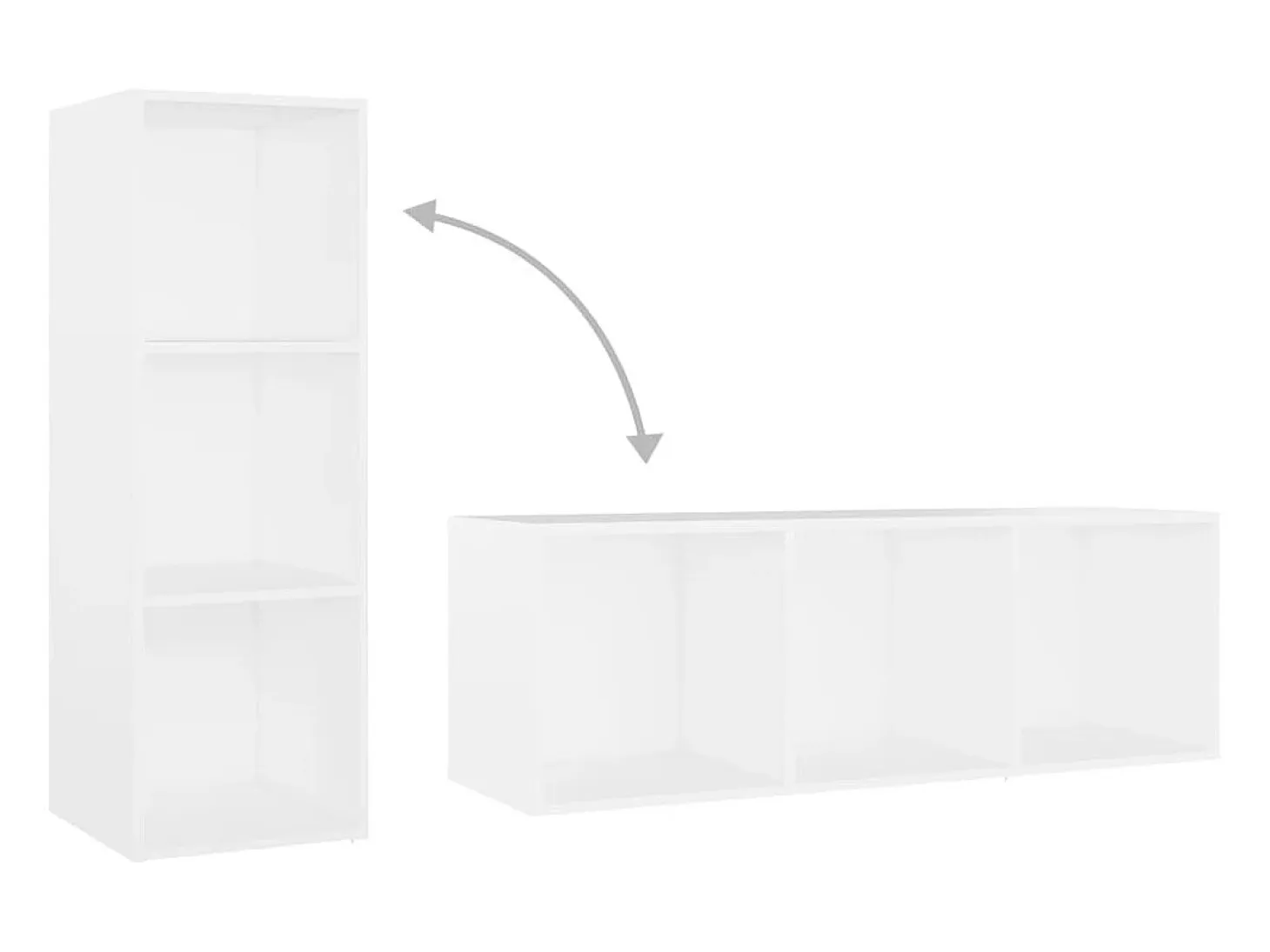 Mueble de TV madera contrachapada blanco 107x35x37 cm
