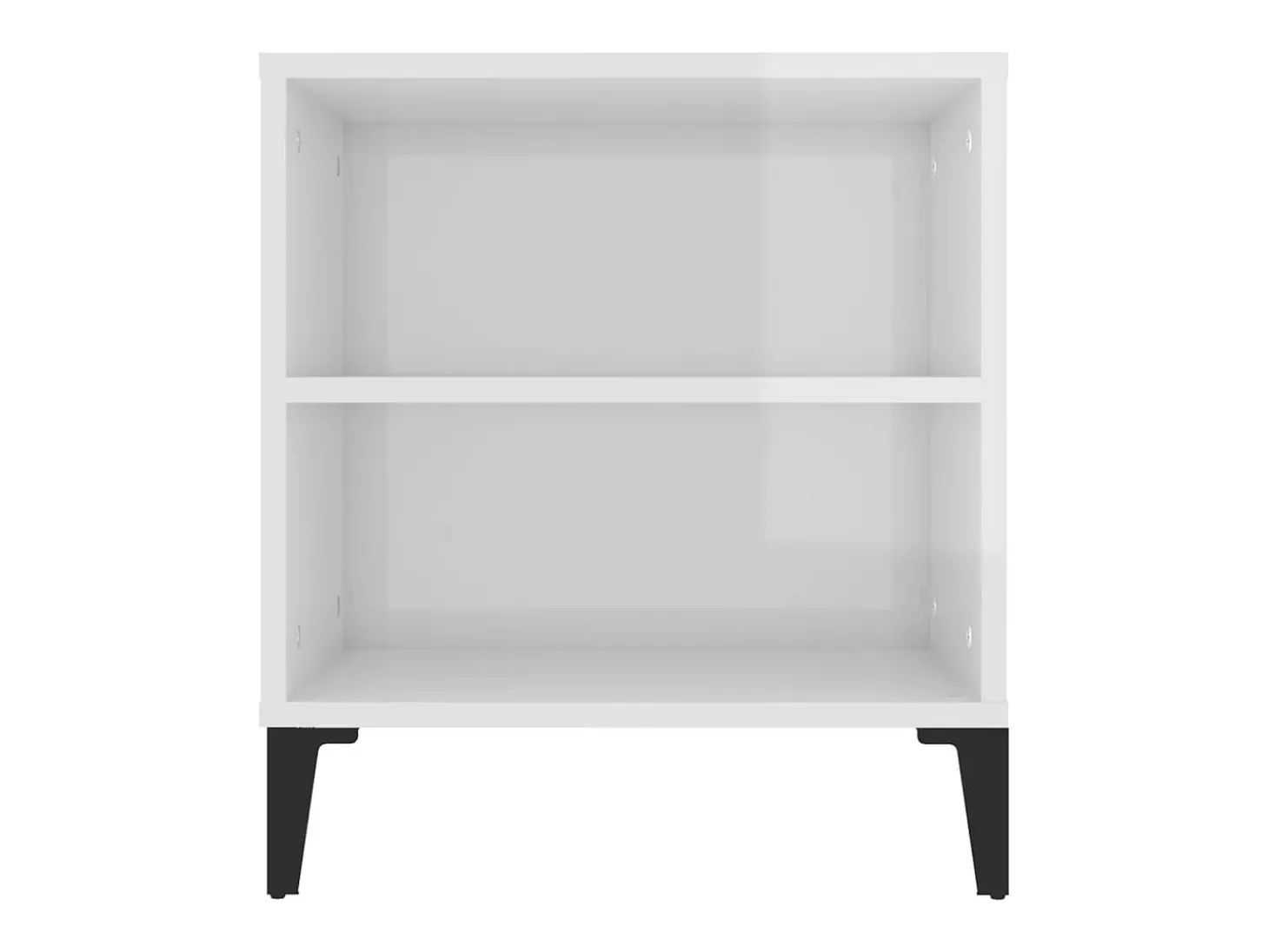 Mueble de TV madera contrachapada blanco brillo 102x44,5x50 cm