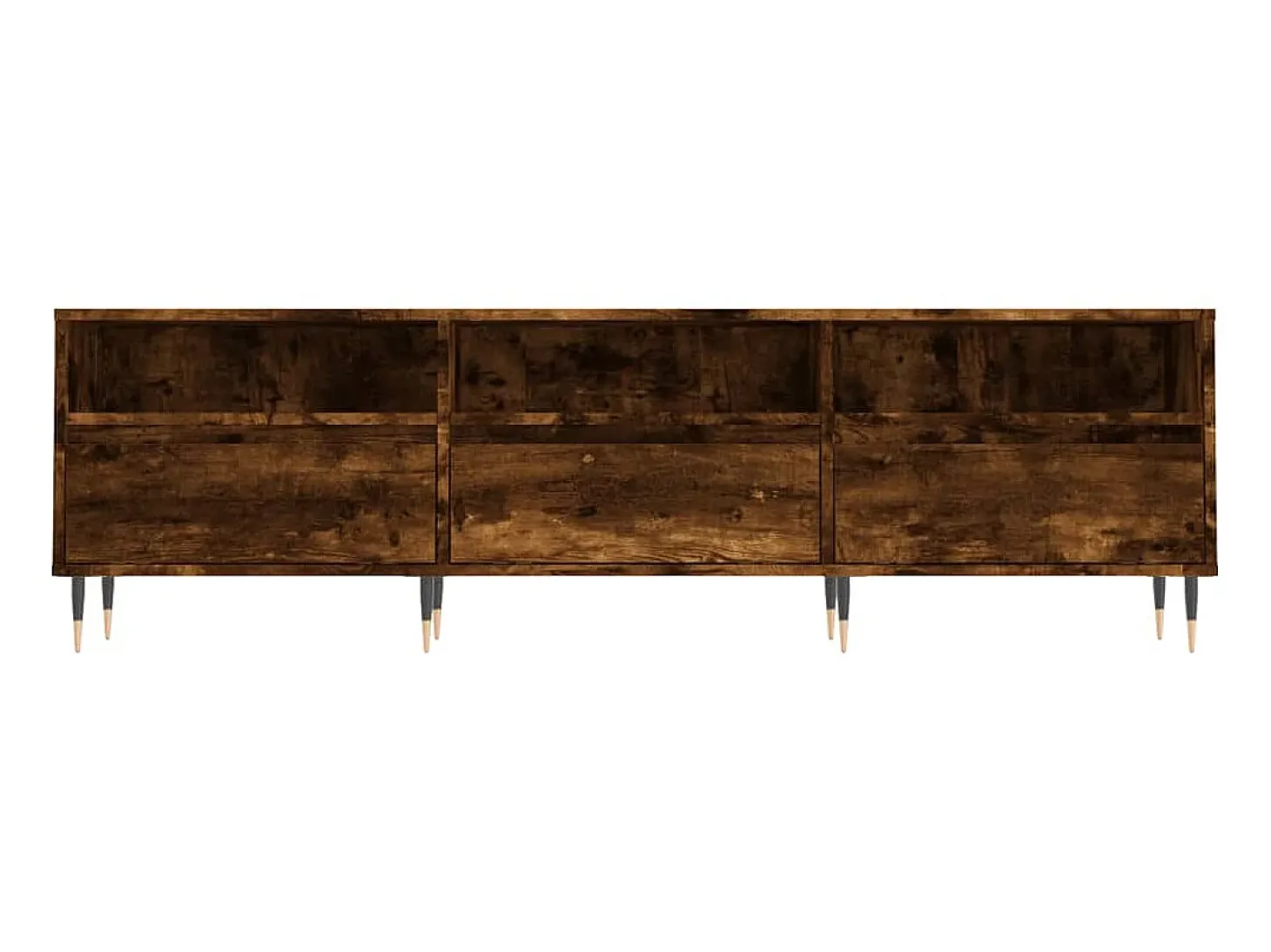 Mueble de TV madera contrachapada roble ahumado 150x30x44,5 cm ES44455