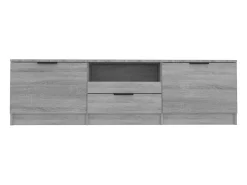 Mueble de TV madera contrachapada gris Sonoma 140x35x40 cm