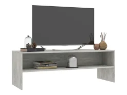 Mueble de TV madera contrachapada gris hormigón 120x40x40 cm ES272695