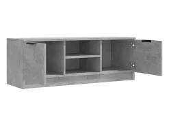 Mueble de TV madera contrachapada gris hormigón 102x35x36,5 cm