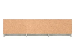 Mueble de TV madera contrachapada gris hormigón 140x40x35,5 cm