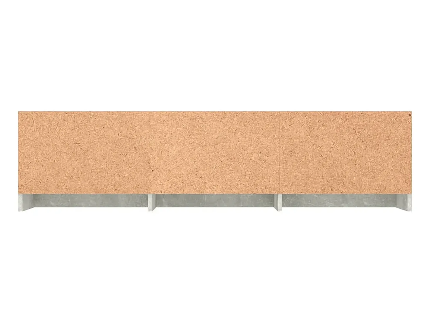 Mueble de TV madera contrachapada gris hormigón 140x40x35,5 cm