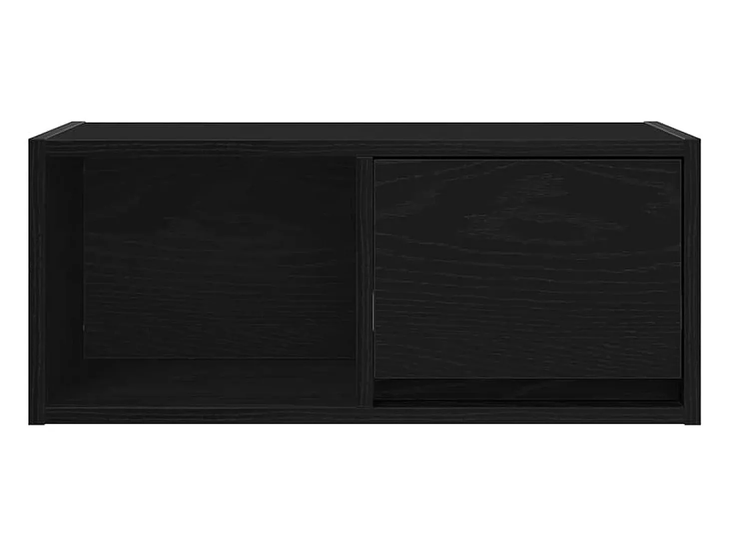 Mueble de TV madera de ingeniería roble negro 60x31x25,5 cm