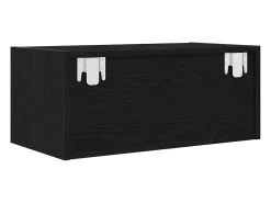 Mueble de TV madera de ingeniería roble negro 60x31x25,5 cm