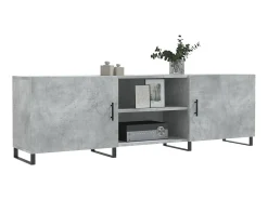 Mueble de TV madera de ingeniería gris hormigón 150x30x50 cm ES64931