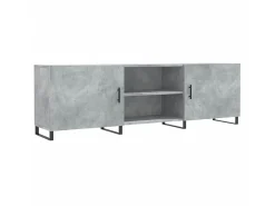 Mueble de TV madera de ingeniería gris hormigón 150x30x50 cm ES64931