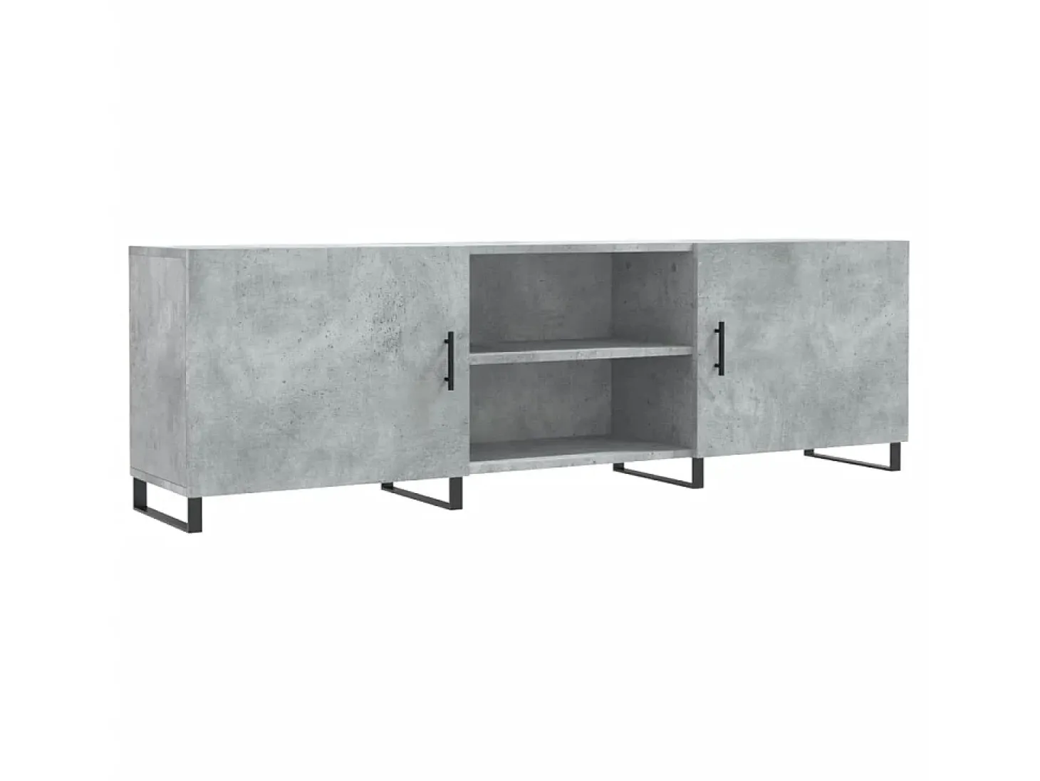 Mueble de TV madera de ingeniería gris hormigón 150x30x50 cm ES64931