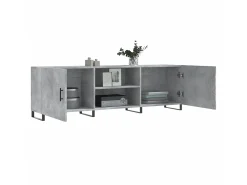 Mueble de TV madera de ingeniería gris hormigón 150x30x50 cm ES64931