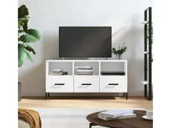 Mueble de TV madera de ingeniería blanco 102x36x50 cm