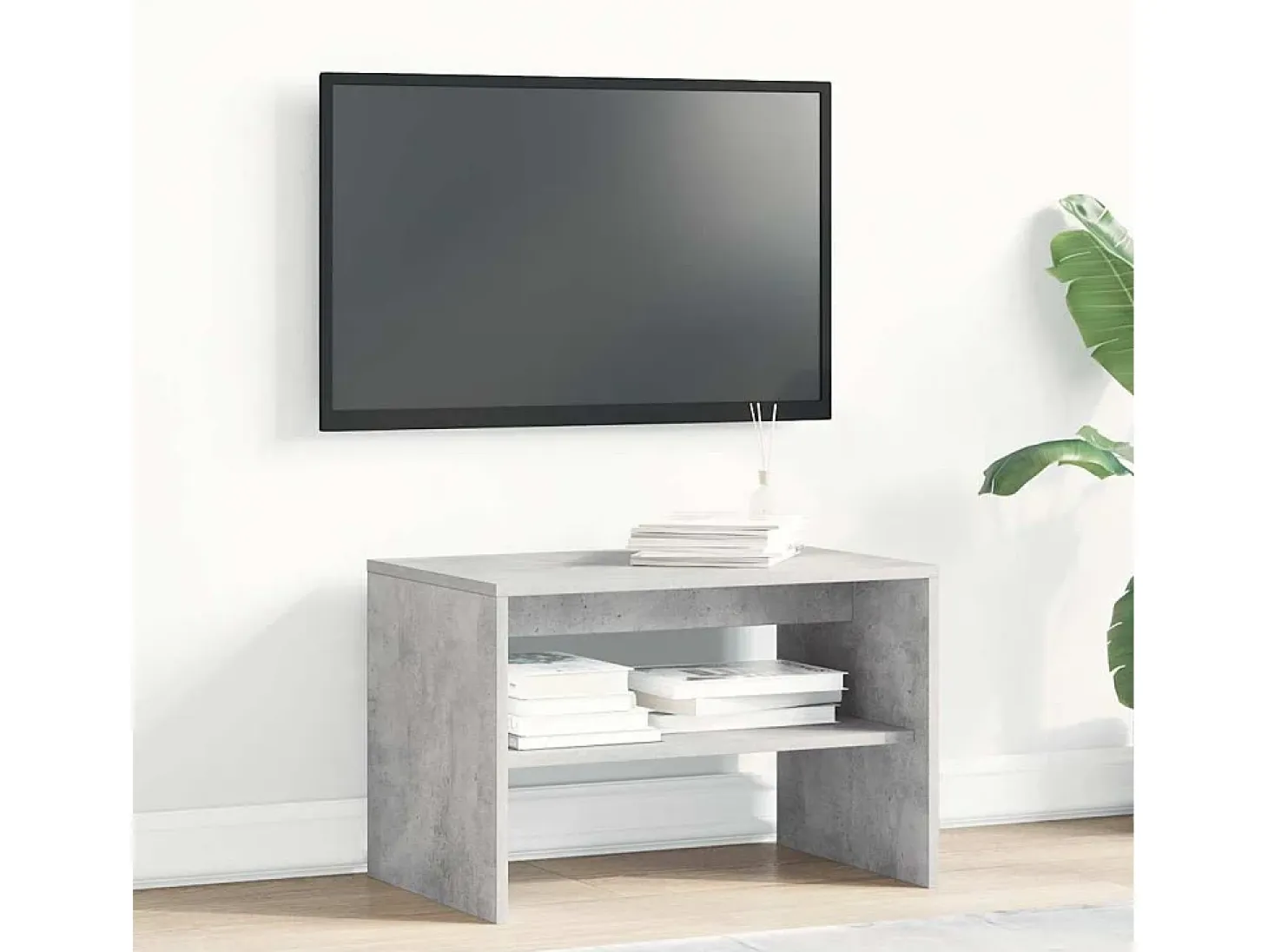 Mueble de TV madera de ingeniería gris hormigón 60x40x40 cm