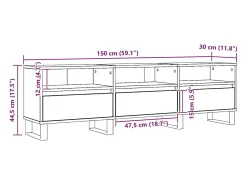 Mueble de TV madera de ingeniería roble artisan 150x30x44,5 cm