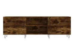 Mueble de TV madera de ingeniería roble ahumado 150x30x50 cm