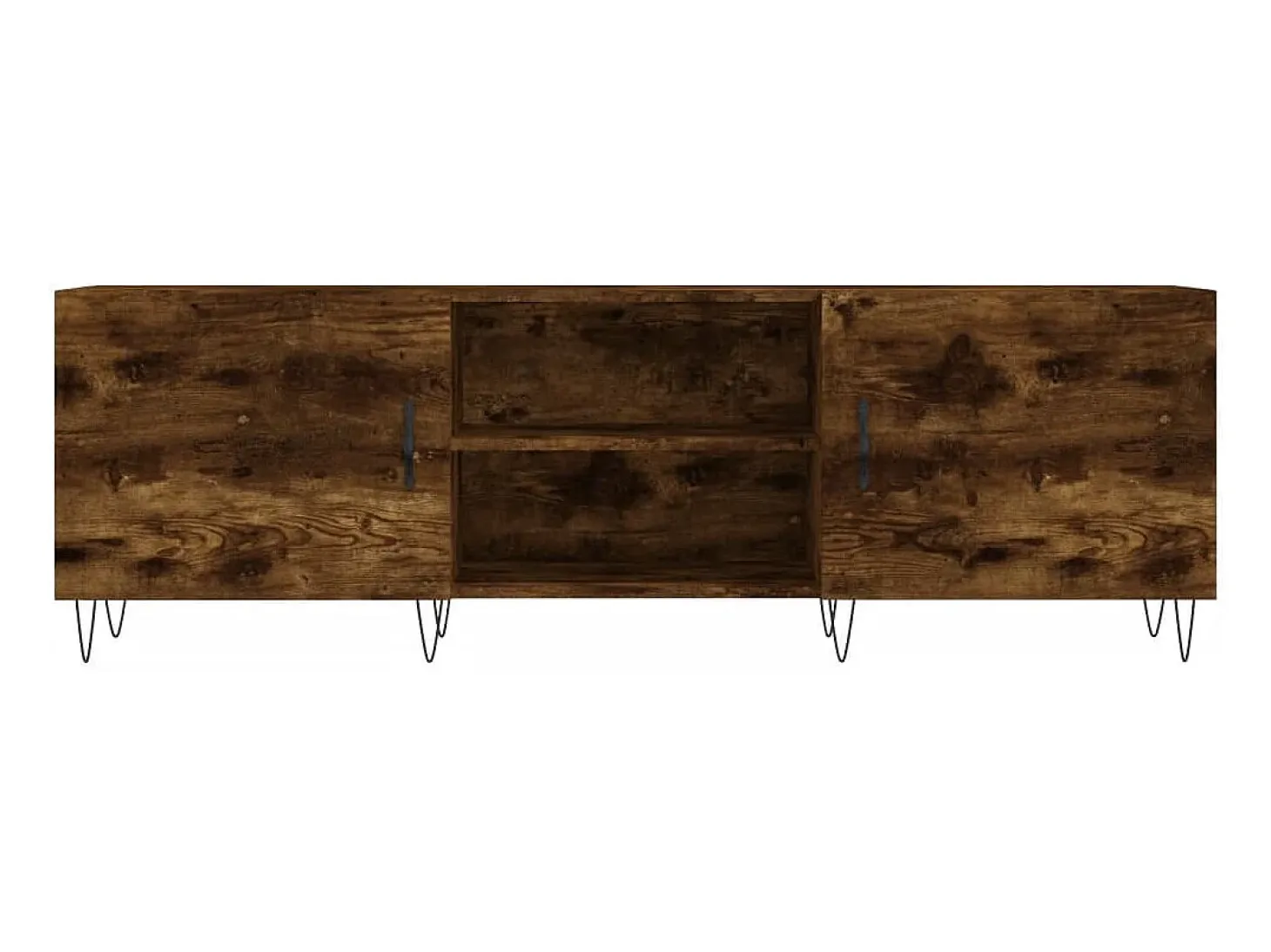 Mueble de TV madera de ingeniería roble ahumado 150x30x50 cm