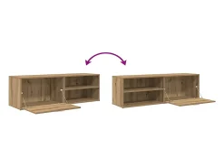Mueble de TV madera de ingeniería roble artesanal 120x34x37 cm