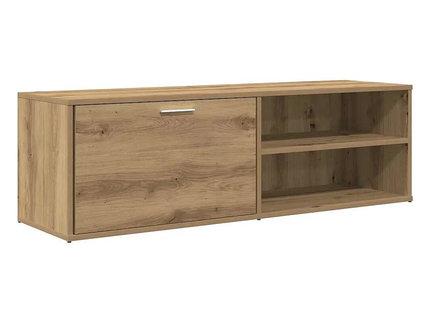 Mueble de TV madera de ingeniería roble artesanal 120x34x37 cm