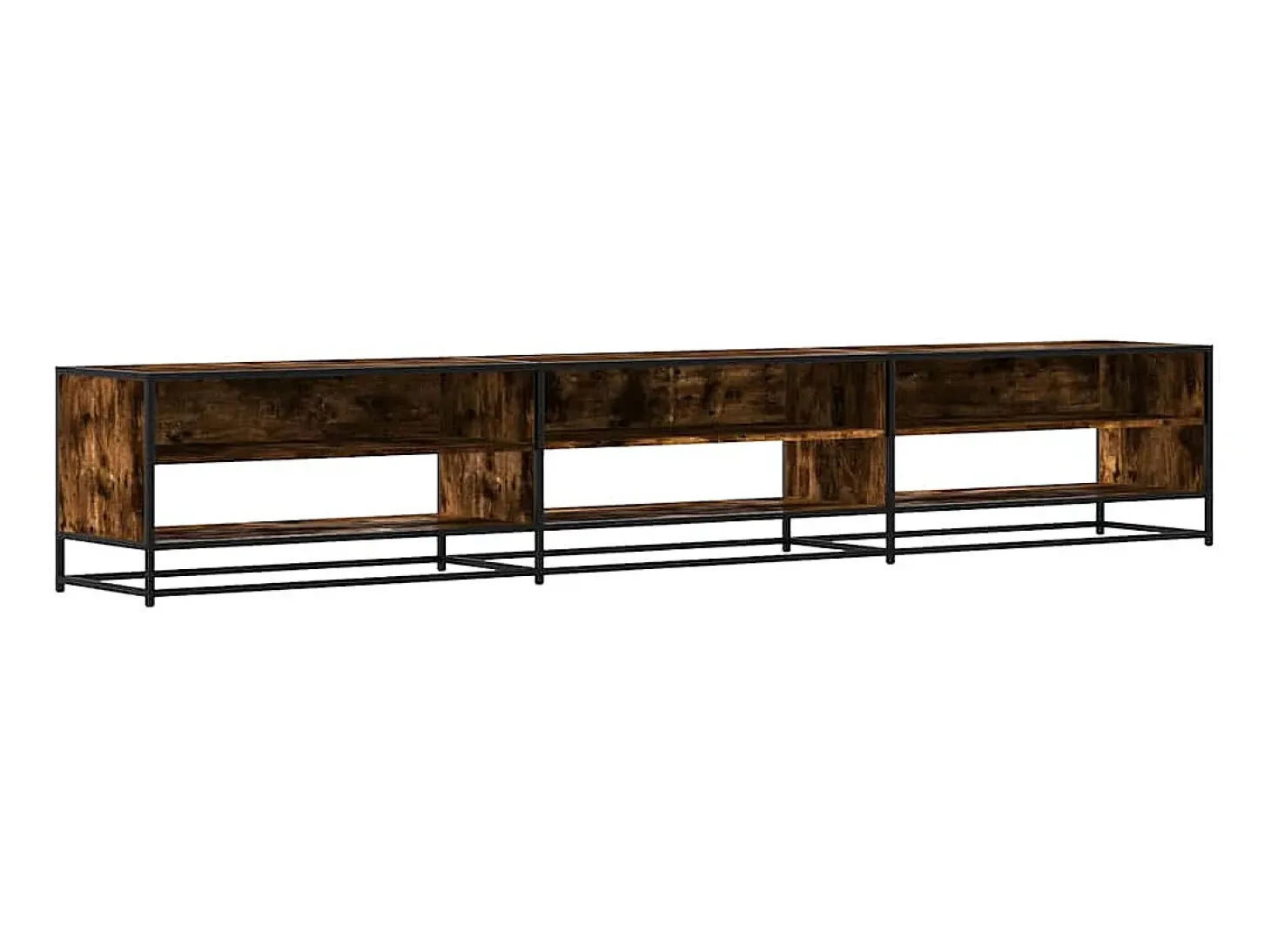 Mueble de TV madera de ingeniería roble ahumado 270x40x46 cm