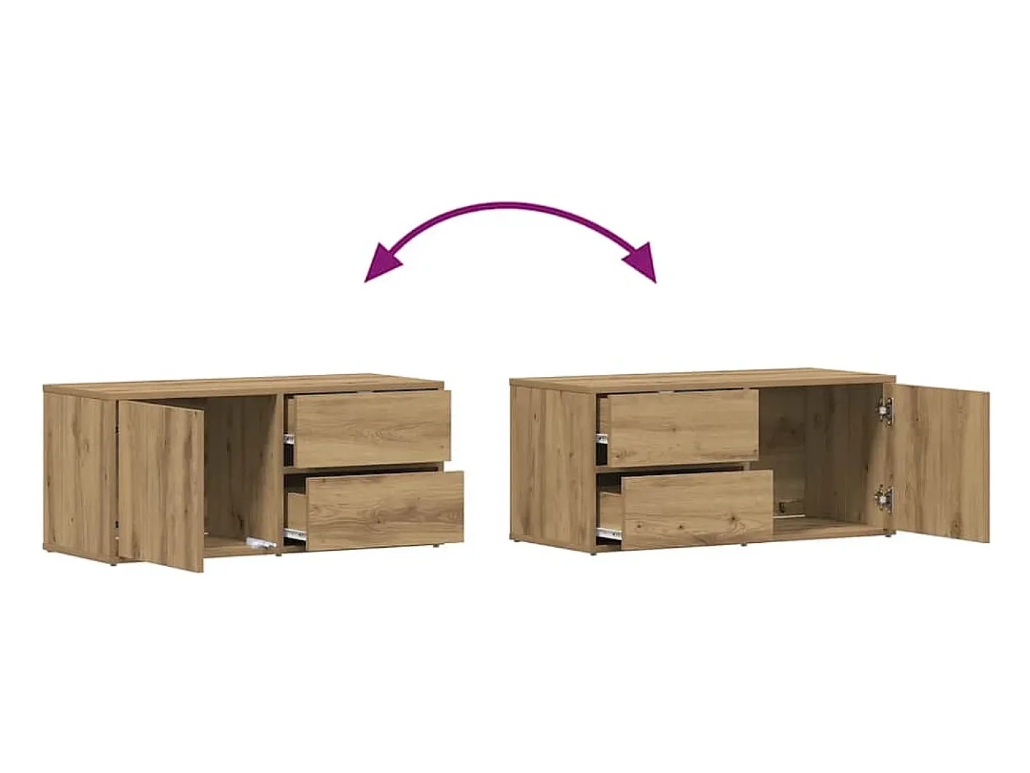 Mueble de TV madera de ingeniería roble artisan 80x34x35,5 cm