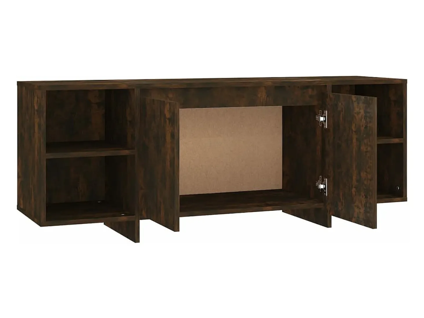 Mueble de TV madera de ingeniería roble ahumado 130x35x50 cm