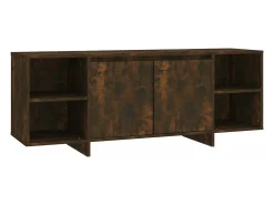 Mueble de TV madera de ingeniería roble ahumado 130x35x50 cm