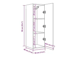 Mueble de TV madera de ingeniería roble artisan 30,5x30x90 cm