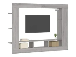 Mueble de TV madera de ingeniería gris Sonoma 152x22x113 cm