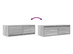 Mueble de TV madera de ingeniería gris Sonoma 80x31x25,5 cm