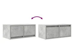 Mueble de TV madera de ingeniería gris hormigón 60x31x25,5 cm