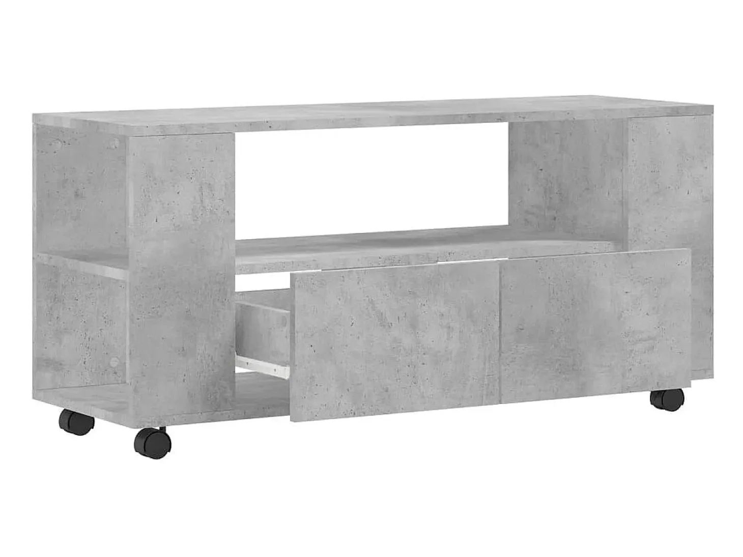 Mueble de TV madera de ingeniería gris hormigón 102x34,5x43 cm ES45193