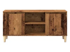 Mueble de TV madera ingeniería madera envejecida 102x35x50 cm