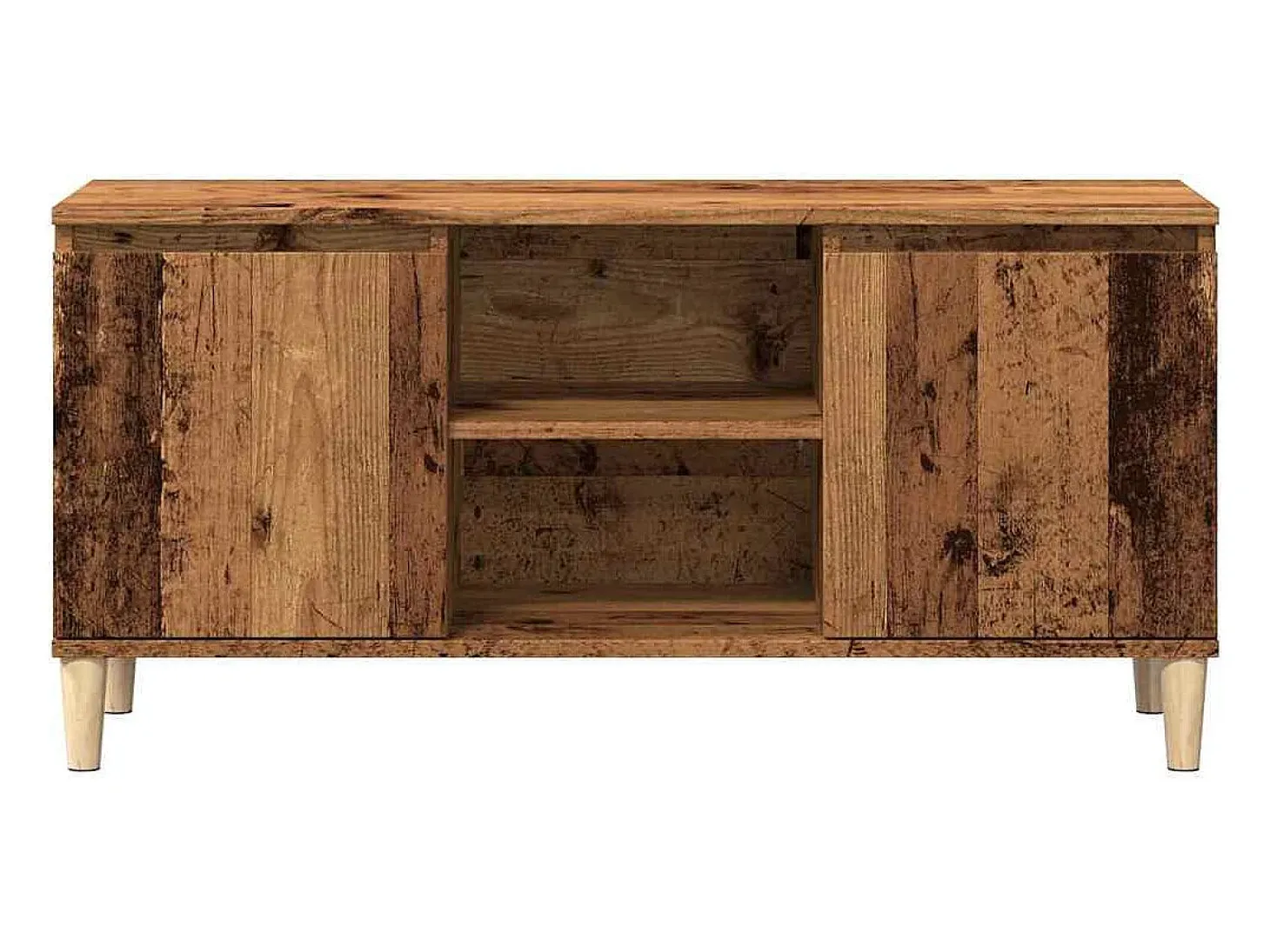 Mueble de TV madera ingeniería madera envejecida 102x35x50 cm
