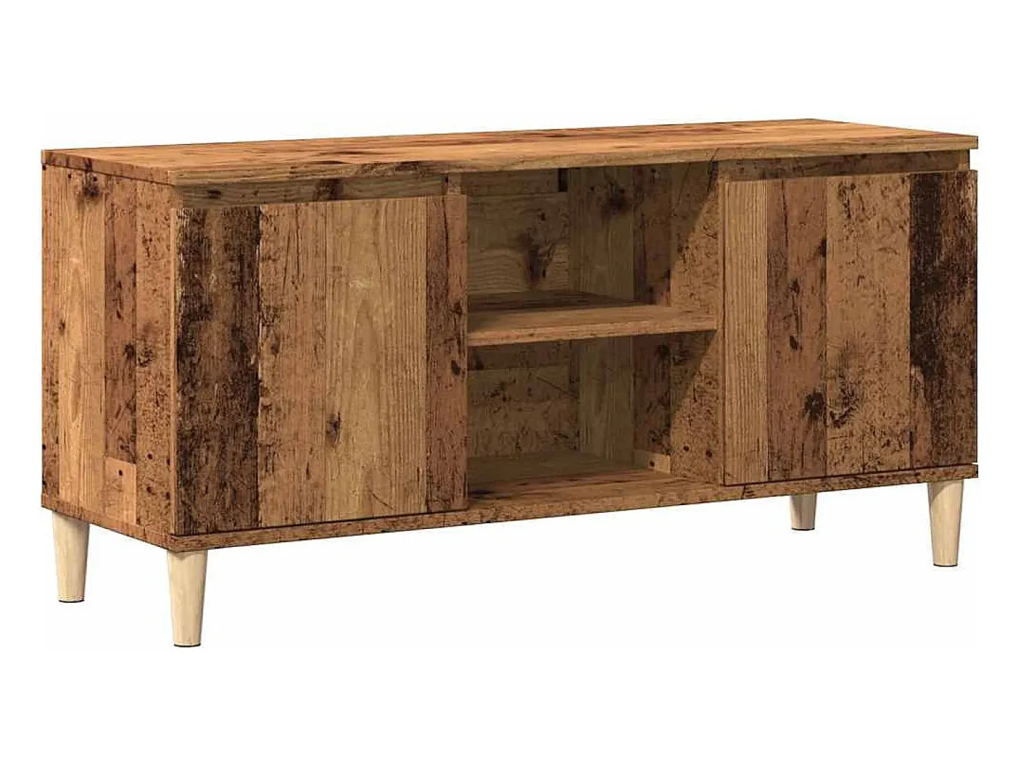 Mueble de TV madera ingeniería madera envejecida 102x35x50 cm