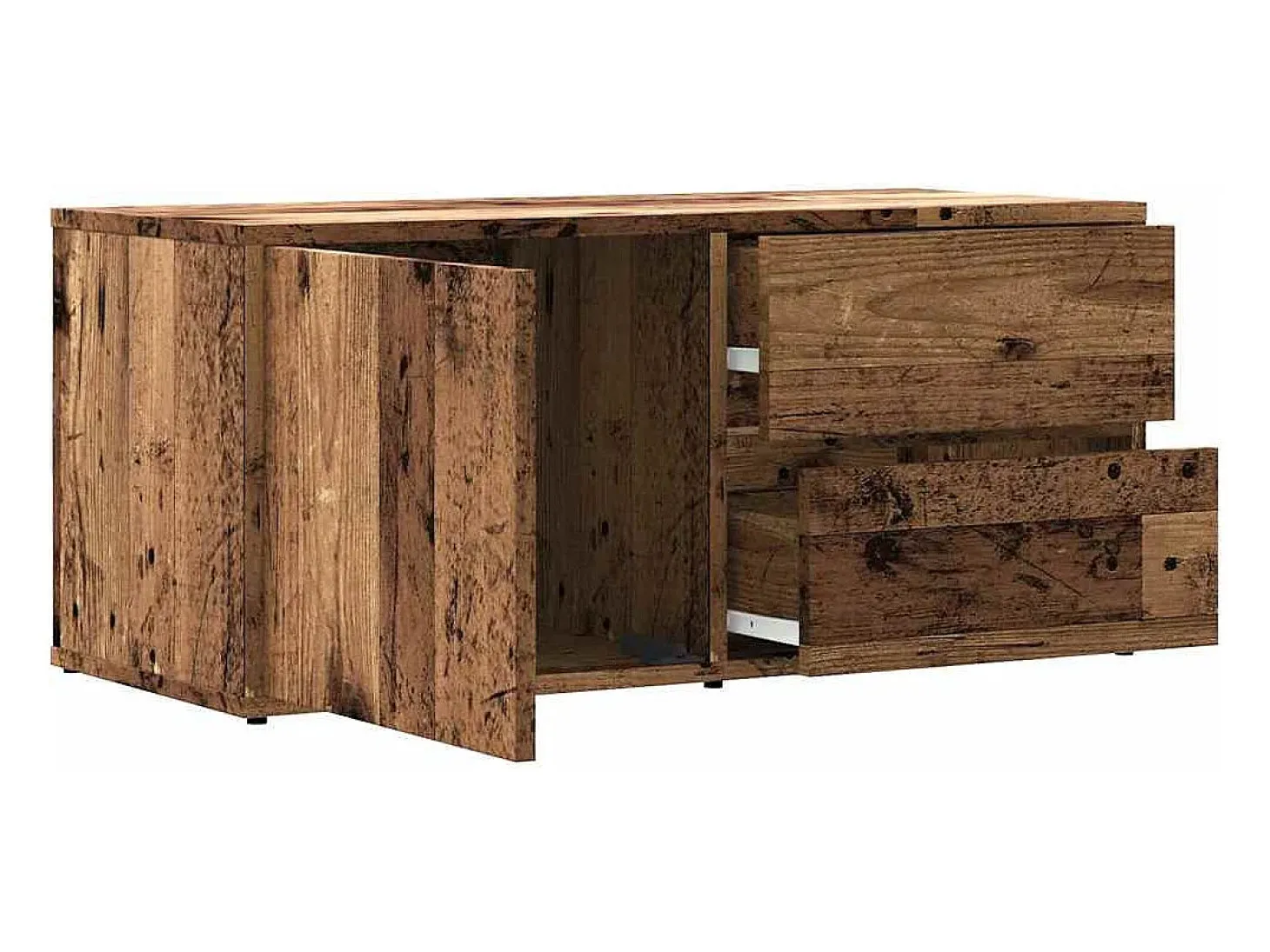 Mueble de TV madera ingeniería madera envejecida 80x34x35,5 cm