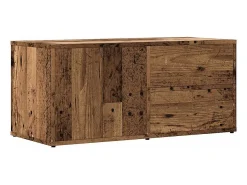 Mueble de TV madera ingeniería madera envejecida 80x34x35,5 cm