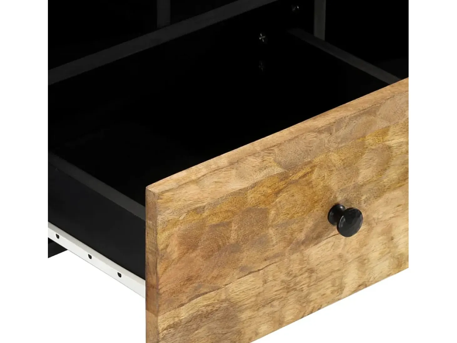 Mueble de TV madera maciza de mango 100x33x46 cm
