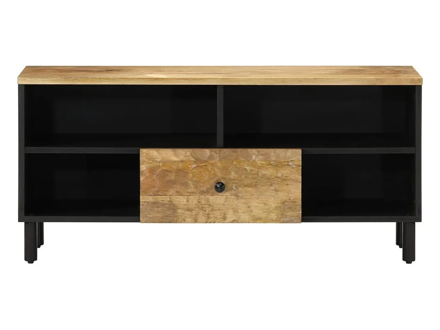 Mueble de TV madera maciza de mango 100x33x46 cm