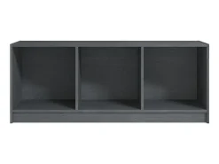 Mueble de TV madera maciza de pino gris 104x33x41 cm ES99746
