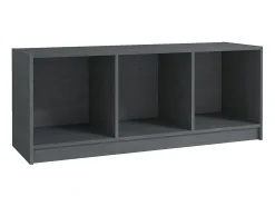 Mueble de TV madera maciza de pino gris 104x33x41 cm ES99746