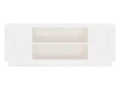 Mueble de TV madera maciza de pino blanco 110x35x40,5 cm