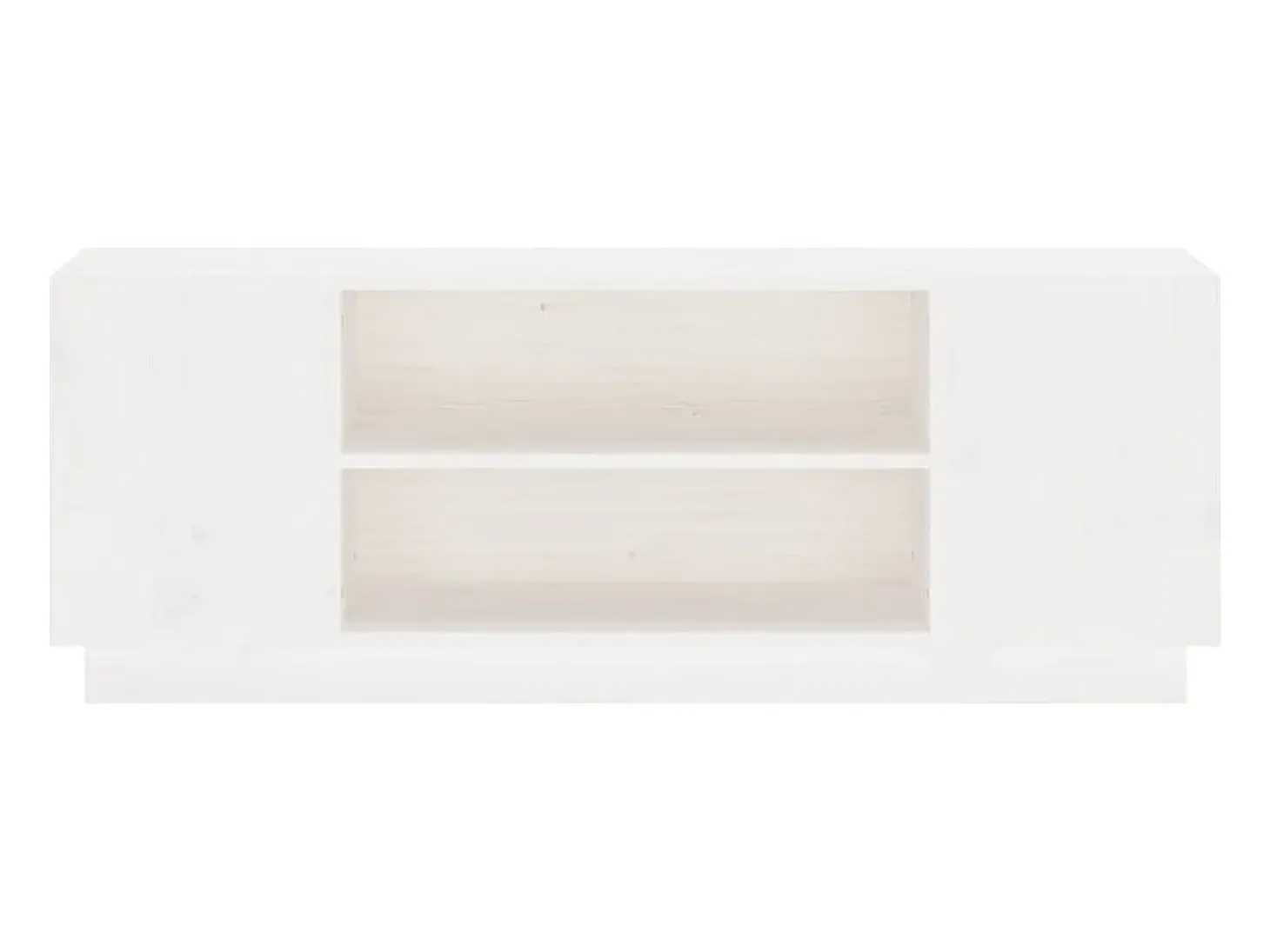 Mueble de TV madera maciza de pino blanco 110x35x40,5 cm