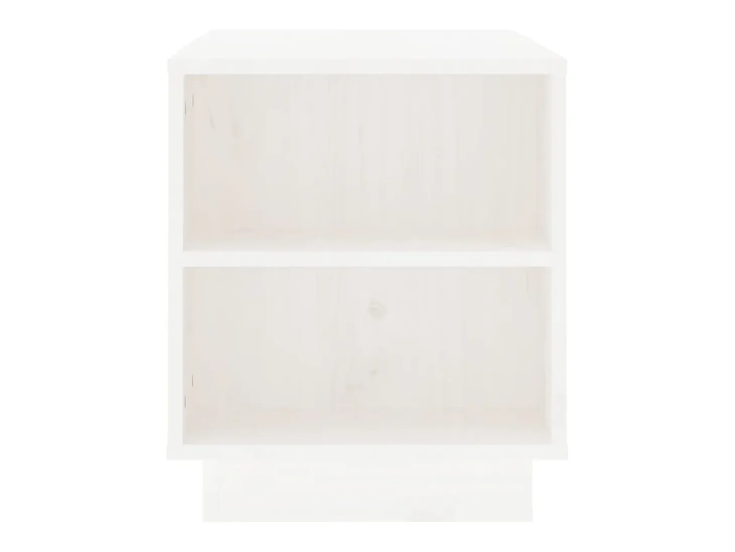 Mueble de TV madera maciza de pino blanco 110x35x40,5 cm
