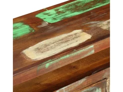 Mueble de TV madera maciza reciclada multicolor 110x30x40 cm