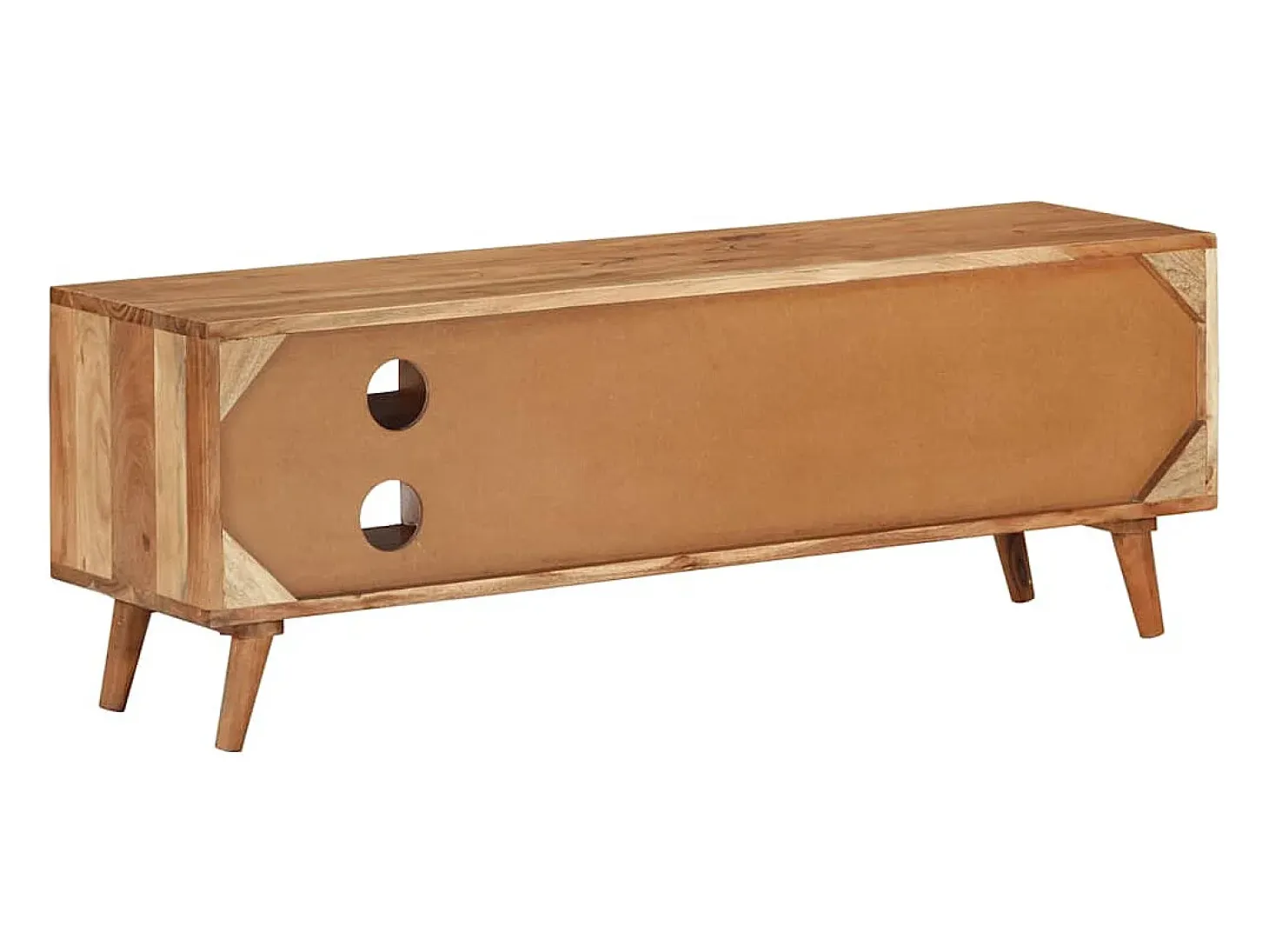 Mueble de TV madera maciza de acacia 112x30x40 cm