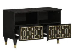 Mueble de TV madera maciza de mango 70x33x46 cm
