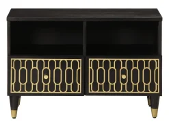 Mueble de TV madera maciza de mango 70x33x46 cm